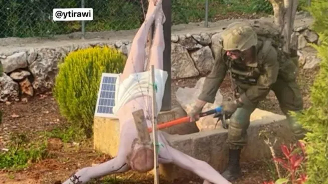 Israel abre una investigación contra un soldado por golpear una imagen de Cristo en el Líbano
