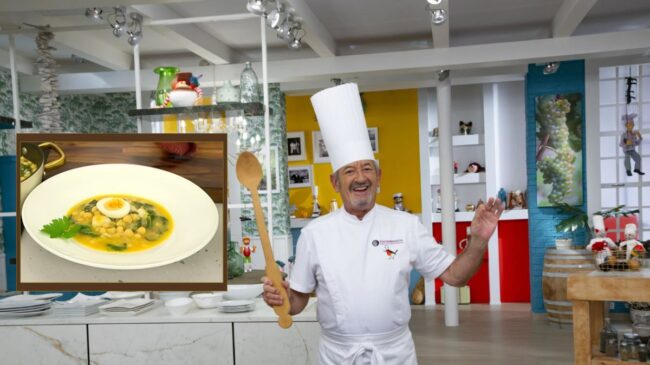 Karlos Arguiñano (77), sobre el potaje de vigilia: «El secreto está en el majado final y en cocinar los garbanzos con calma»