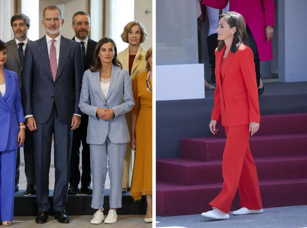 La Reina Letizia con trajes de colores. (Fuente: Gtres)