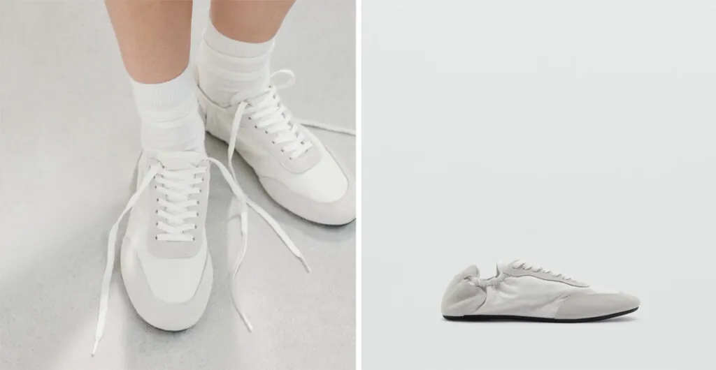 Zapatillas de dos tonos de Mango. (PVP: 39.99€)