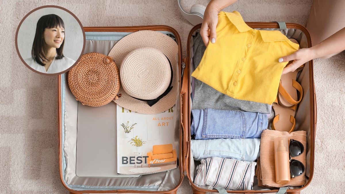 Marie Kondo: el truco para aumentar espacio en tu maleta es doblar las camisetas en tres partes, creando rollos firmes que ocupen poco espacio