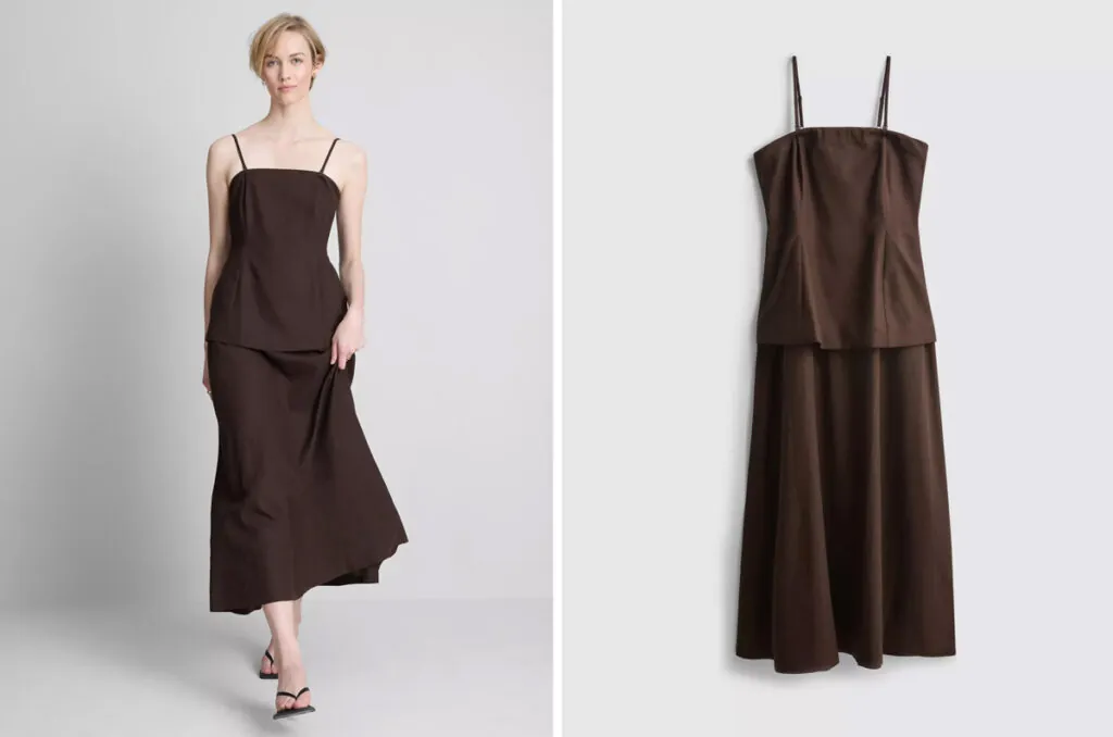 Vestido de tirantes de Primark para una boda. (PVP: 36€)