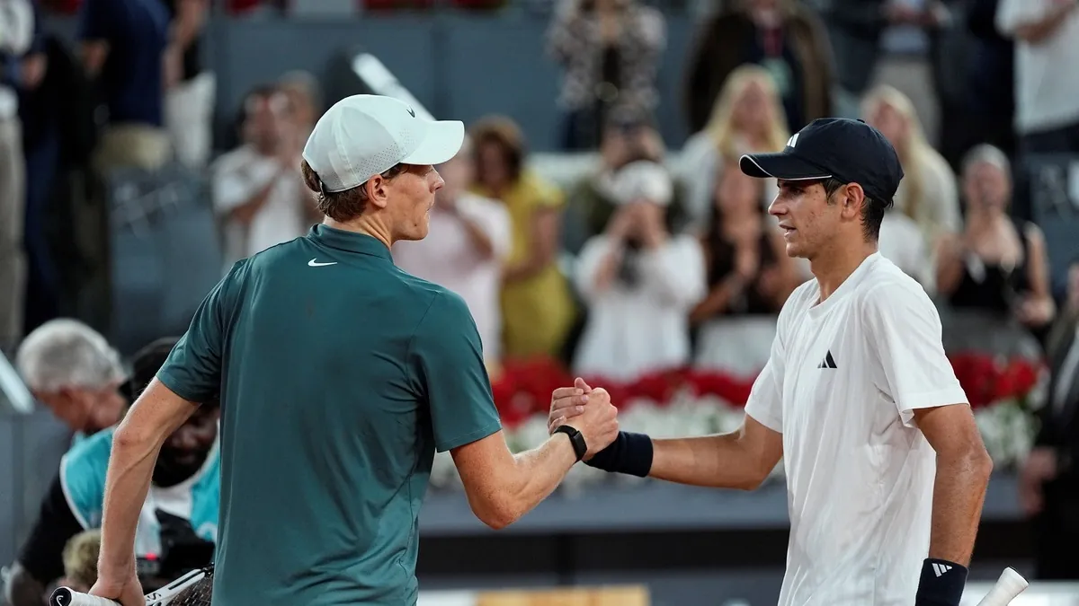 Sinner acaba con el sueño de Jódar en el Mutua Madrid Open y avanza a semifinales