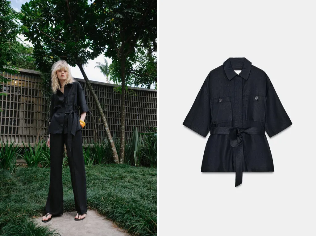 Traje azul marino de lino de Zara. (PVP: chaqueta 29.95€ // pantalón 27.95€)