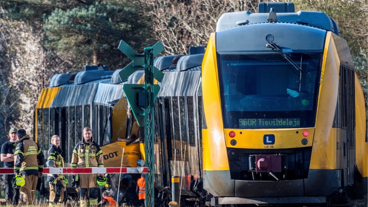 Cuatro personas en estado crítico tras un choque entre trenes al norte de Copenhague