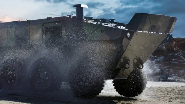 Indra se alía con la italiana Iveco para fabricar el nuevo blindado anfibio de la Armada