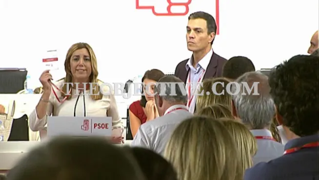 Susana Díaz, sobre el vídeo del Comité Federal del PSOE en 2016: «No lo voy a ver»