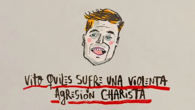 La viñeta sobre... «¡el grave episodio de violencia charista!»