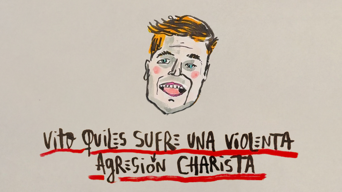 La viñeta sobre... «¡el grave episodio de violencia charista!»