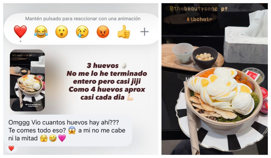 Violeta Mangriñán come cuatro huevos al día: