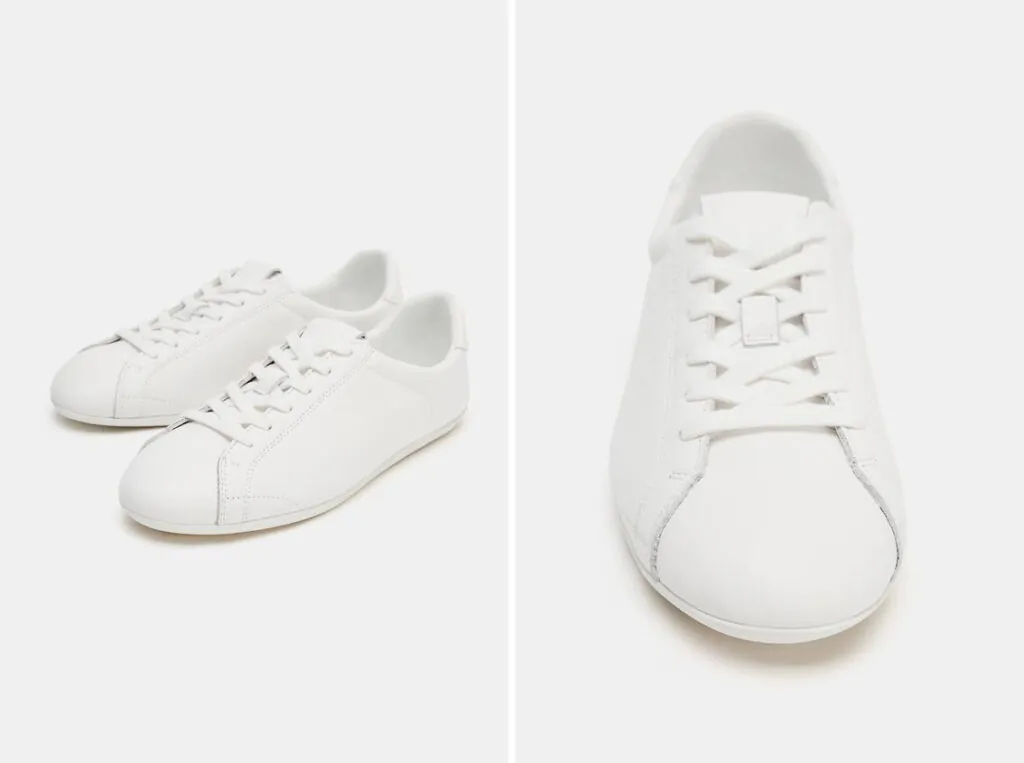 Zapatillas blancas de Zara. (PVP: 45.95€)