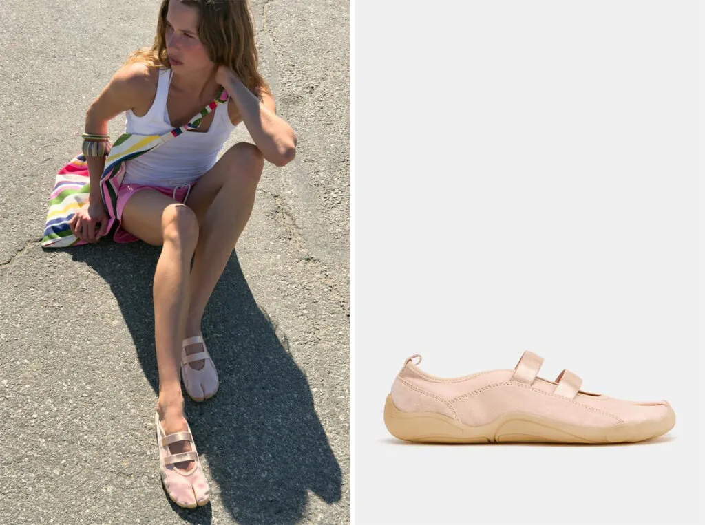 Zapatillas de estilo bailarina de Zara. (PVP: 39.95€)