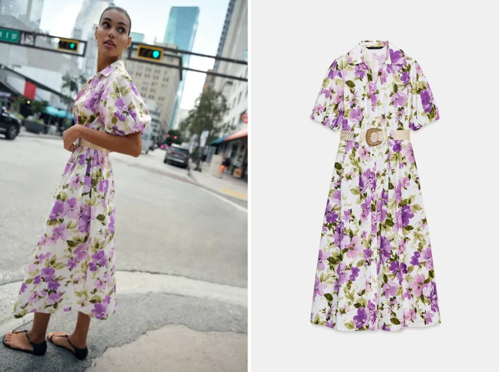 Vestido de flores de Zara. (PVP: 39.95€)