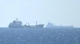 El buque español 'Rayo' vigila a tres barcos de la Marina rusa en el Mediterráneo