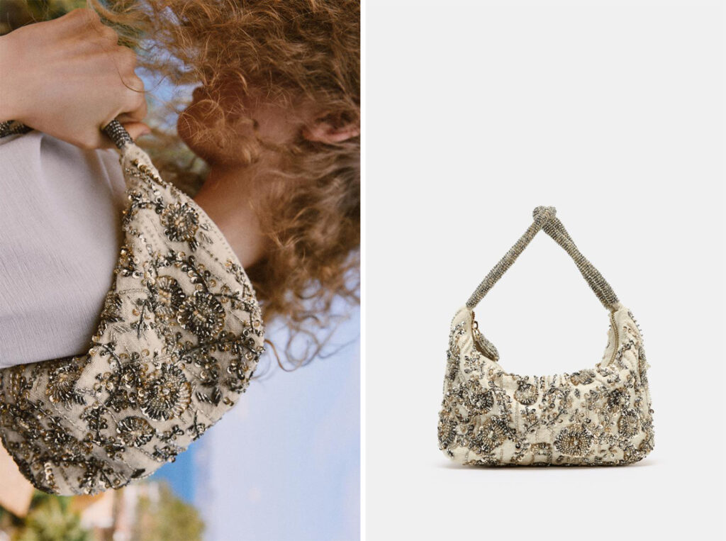 Bolso con incrustaciones de Zara. (PVP: 39.95€)