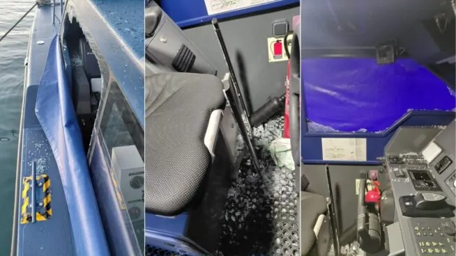 Una narcolancha embiste una embarcación de Aduana durante una persecución en Almería