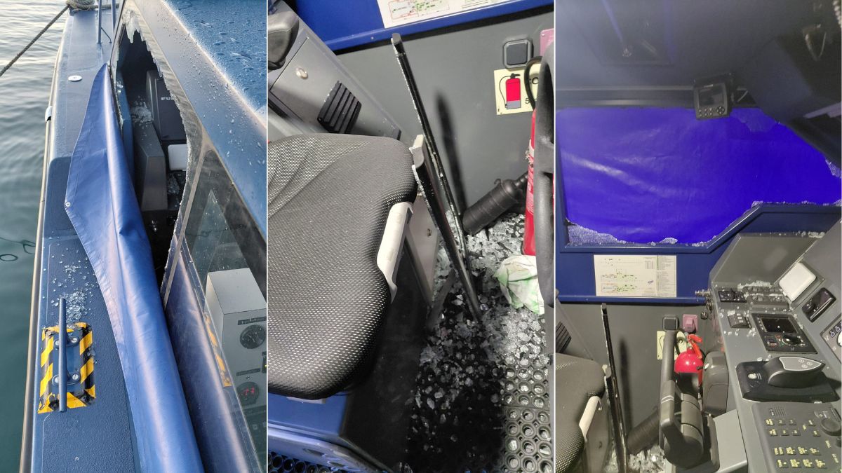 Una embarcación de Aduanas, dañada durante una persecución a una narcolancha en Almería