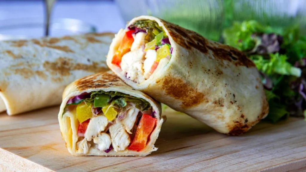Wrap de pollo y verduras