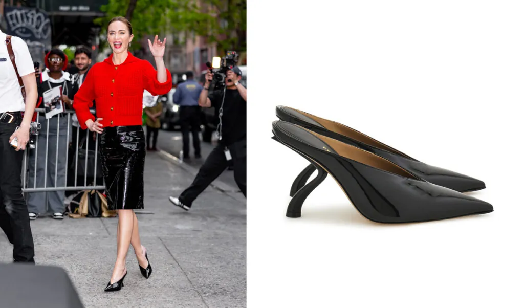 Detalle de los zapatos elegidos por Emily Blunt de la firma Ferragamo
