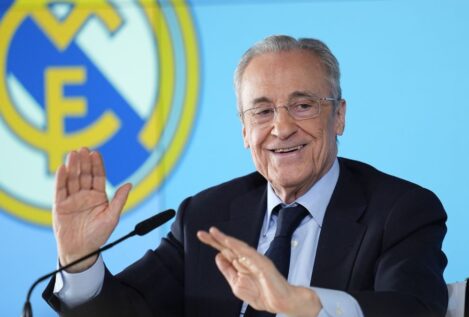 Florentino se reivindica: despliega una lona gigante con las siete Champions ganadas
