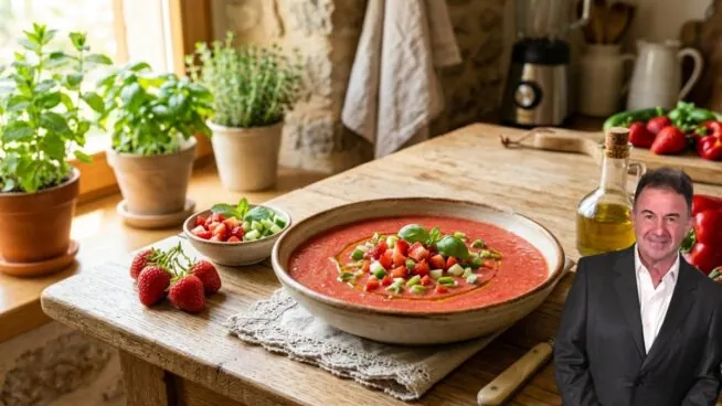 José Andrés y Berasategui coinciden: el mejor gazpacho no se hace solo con tomates, la clave es utilizar fresas para compensar la acidez