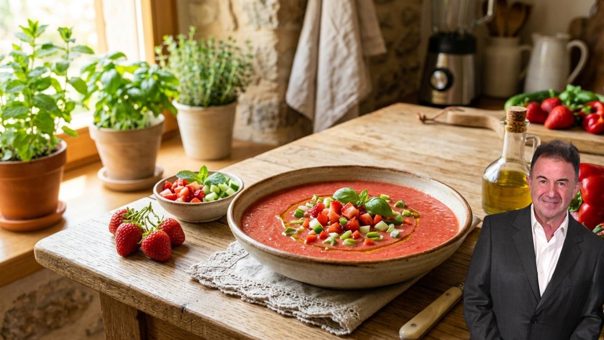José Andrés y Berasategui coinciden: el mejor gazpacho no se hace solo con tomates, la clave es utilizar fresas para compensar la acidez