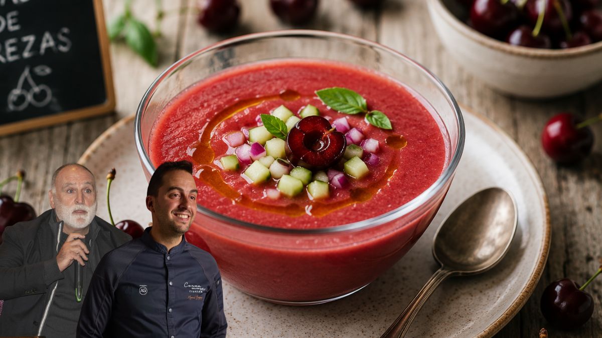 José Andrés y Manuel Berganza, cocineros españoles, coinciden: «El gazpacho no es solo de tomate, mejora si es de cerezas o de pepino y aguacate»