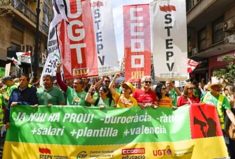 La huelga educativa valenciana deriva en una guerra sindical azuzada desde la izquierda