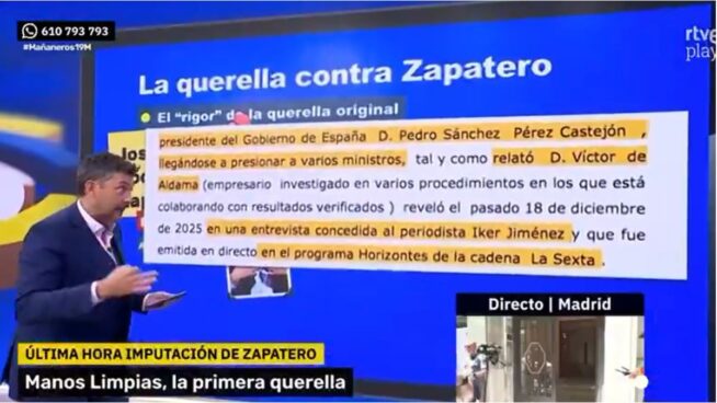 Bochorno en TVE por la cobertura del 'caso Zapatero': «De esta no nos recuperamos»
