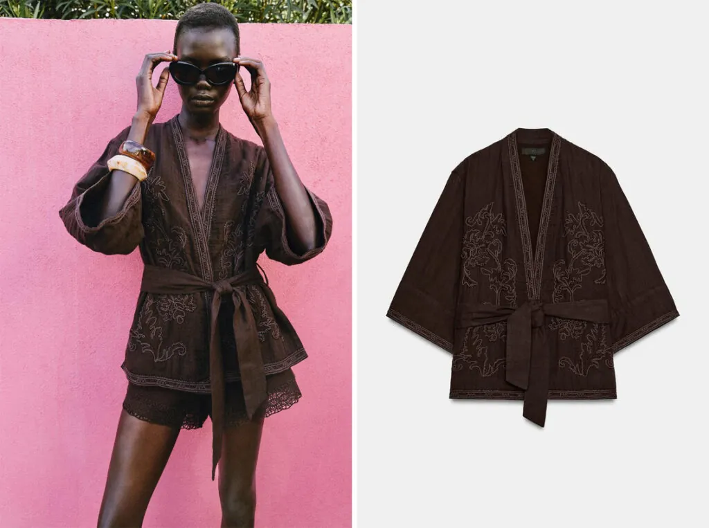 Kimono bordado de Zara. (PVP: 49.95€)