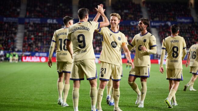 El Barça derrota a Osasuna en Pamplona y será campeón este domingo si el Madrid no gana