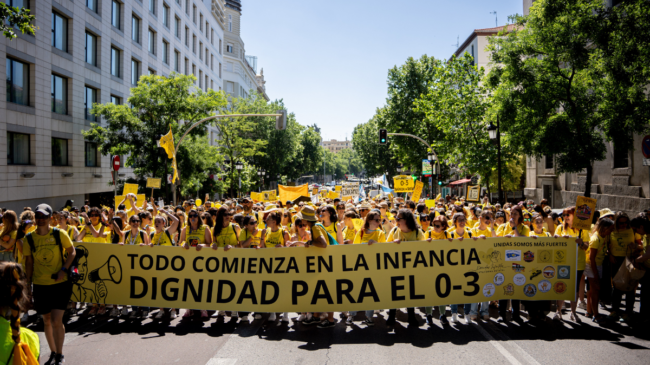 Los educadores infantiles se manifiestan en Madrid por unas «condiciones dignas»