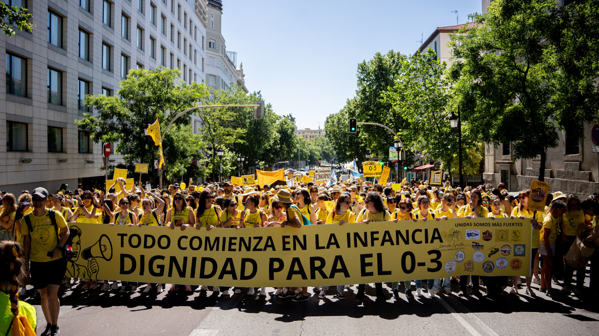 Los educadores infantiles se manifiestan en Madrid por unas «condiciones dignas»