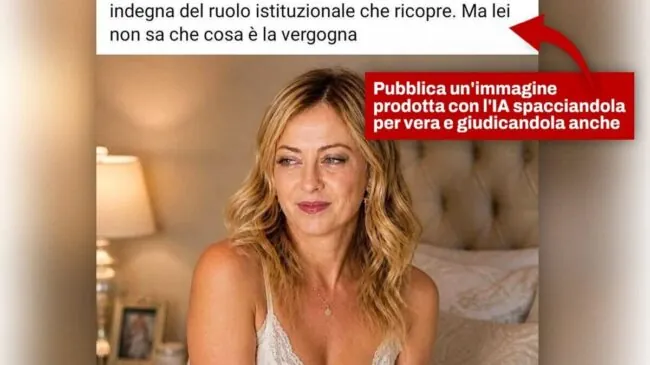 Meloni denuncia la difusión de imágenes suyas en ropa interior generadas por IA
