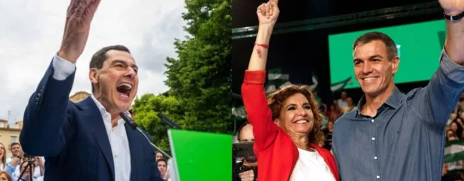 Moreno pide «aglutinar el voto» y Sánchez apela al socialista indeciso: «Si votamos, ganamos»