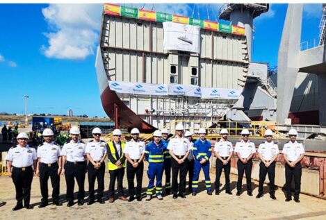 Navantia coloca la quilla de la séptima corbeta adquirida por la Marina Real de Arabia Saudí
