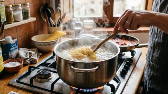 Los chefs italianos coinciden: la mejor manera de hacer pasta es cocerla tres minutos menos del tiempo indicado y mezclarla con la salsa en la olla