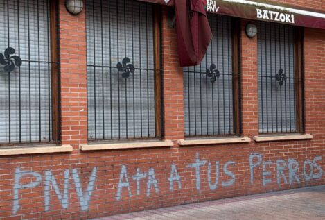El PNV de Vizcaya denuncia pintadas contra la Ertzaintza en su sede de Baracaldo