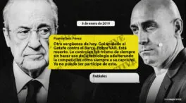 Los 'whatsapps' de Florentino a Rubiales por los arbitrajes post-Negreira: «Otra vergüenza más»