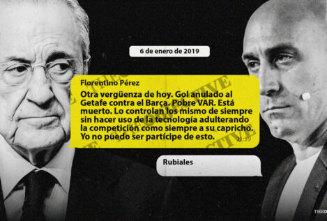 Los 'whatsapps' de Florentino a Rubiales por los arbitrajes post-Negreira: «Otra vergüenza más»
