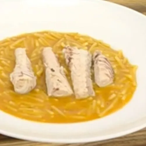 Sopa de fideos con caballa de Karlos Arguiñano