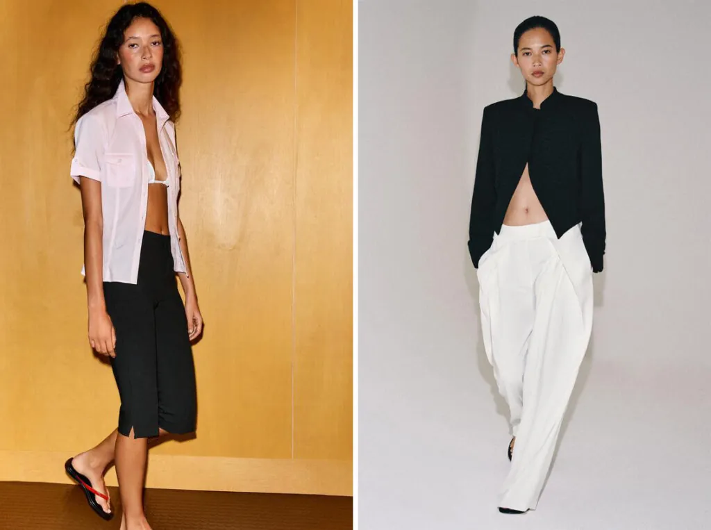 ZARA Pantalones negros. (PVP: 25.95€) // ZARA Blazer con alamares. (PVP: 119€)