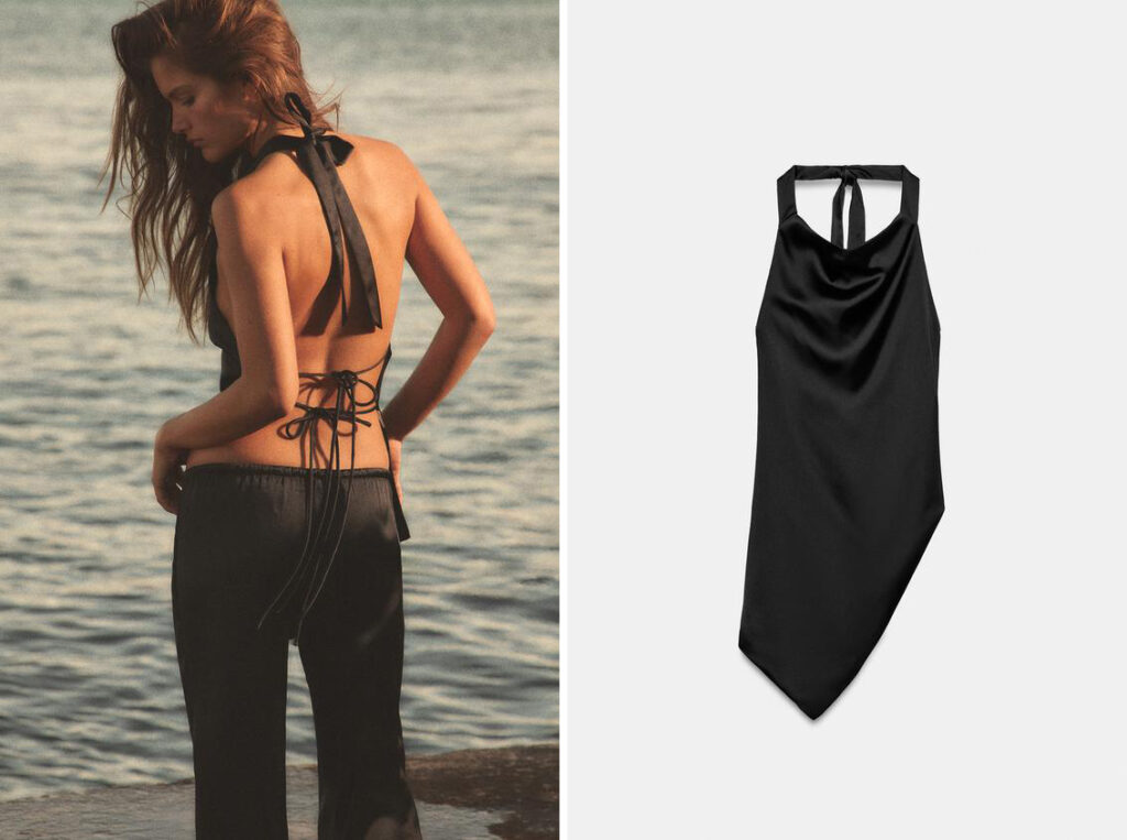 Top negro asimétrico de Zara. (PVP: 19.99€)