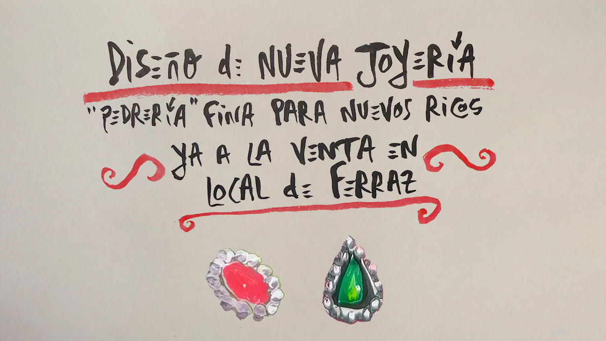 La viñeta animada sobre... Joyería