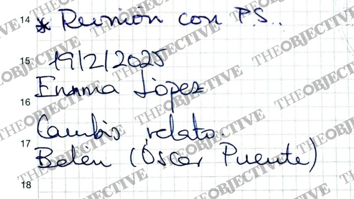 Leire Díez anotó una «reunión con PS» en su agenda en febrero del año pasado