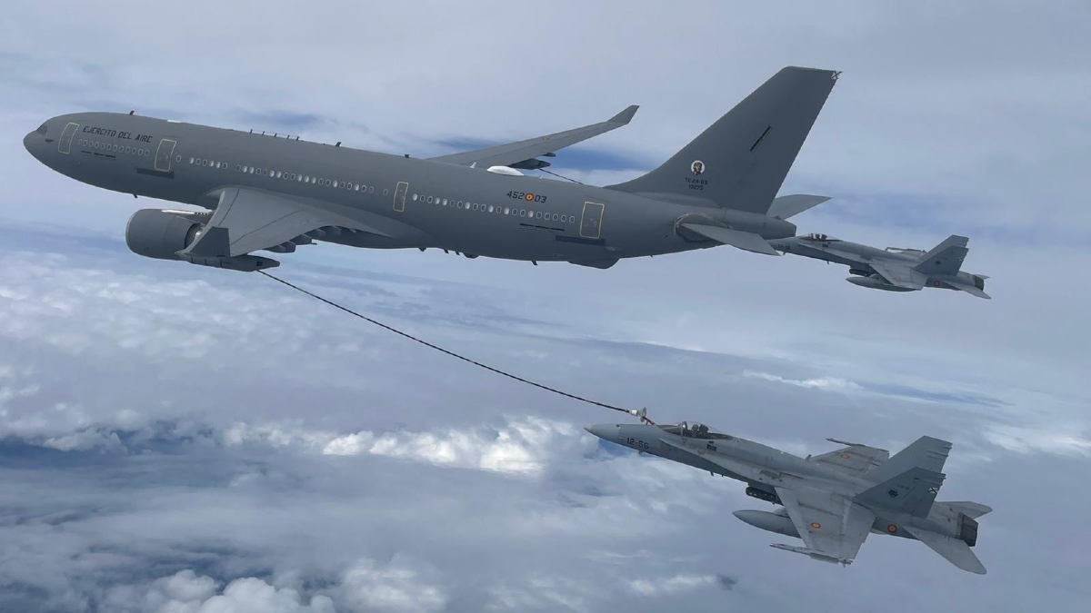 El Ejército del Aire despliega por primera vez en un ejercicio de la OTAN un avión cisterna A330