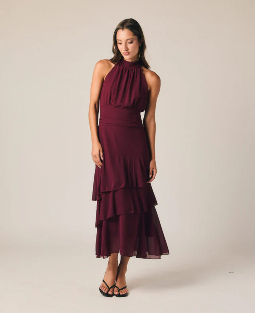 Vestido con falda de volantes de la firma Algo Bonito