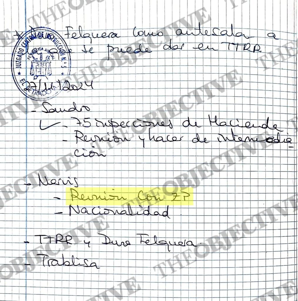 libreta Leire Díez Zapatero Nervis