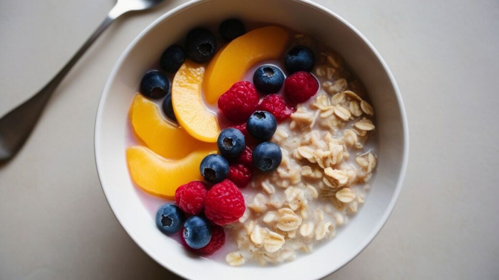 Avena con fruta 