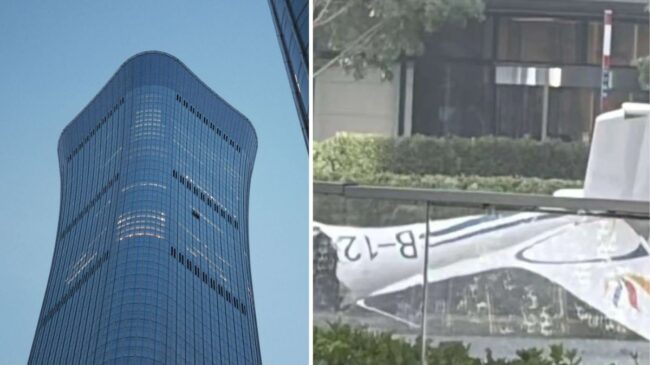 Se estrella una avioneta contra el rascacielos más alto de Pekín